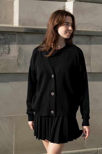 Piccolo Pleated 100% Merino Mini Skirt