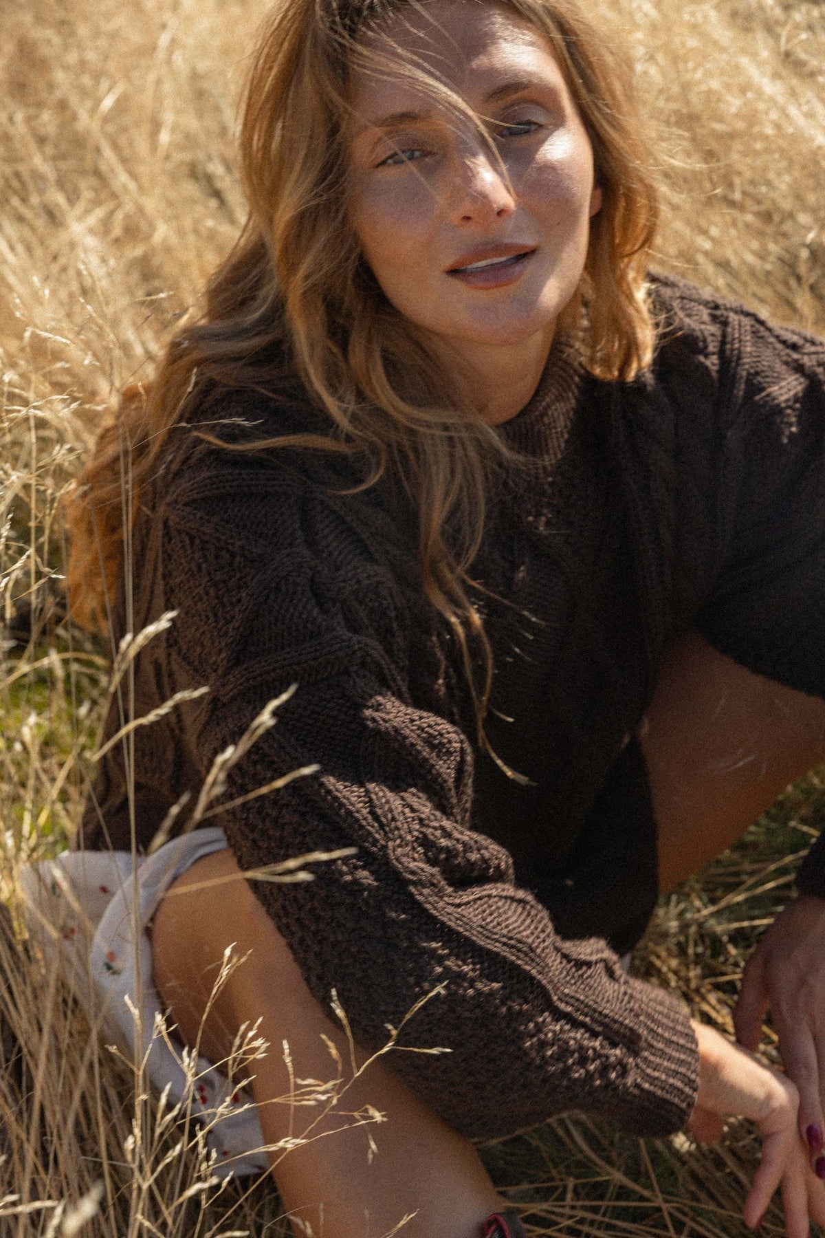 Nonna Cable-Knit 100% Merino Sweater
