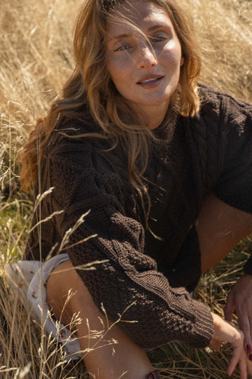 Nonna Cable-Knit 100% Merino Sweater