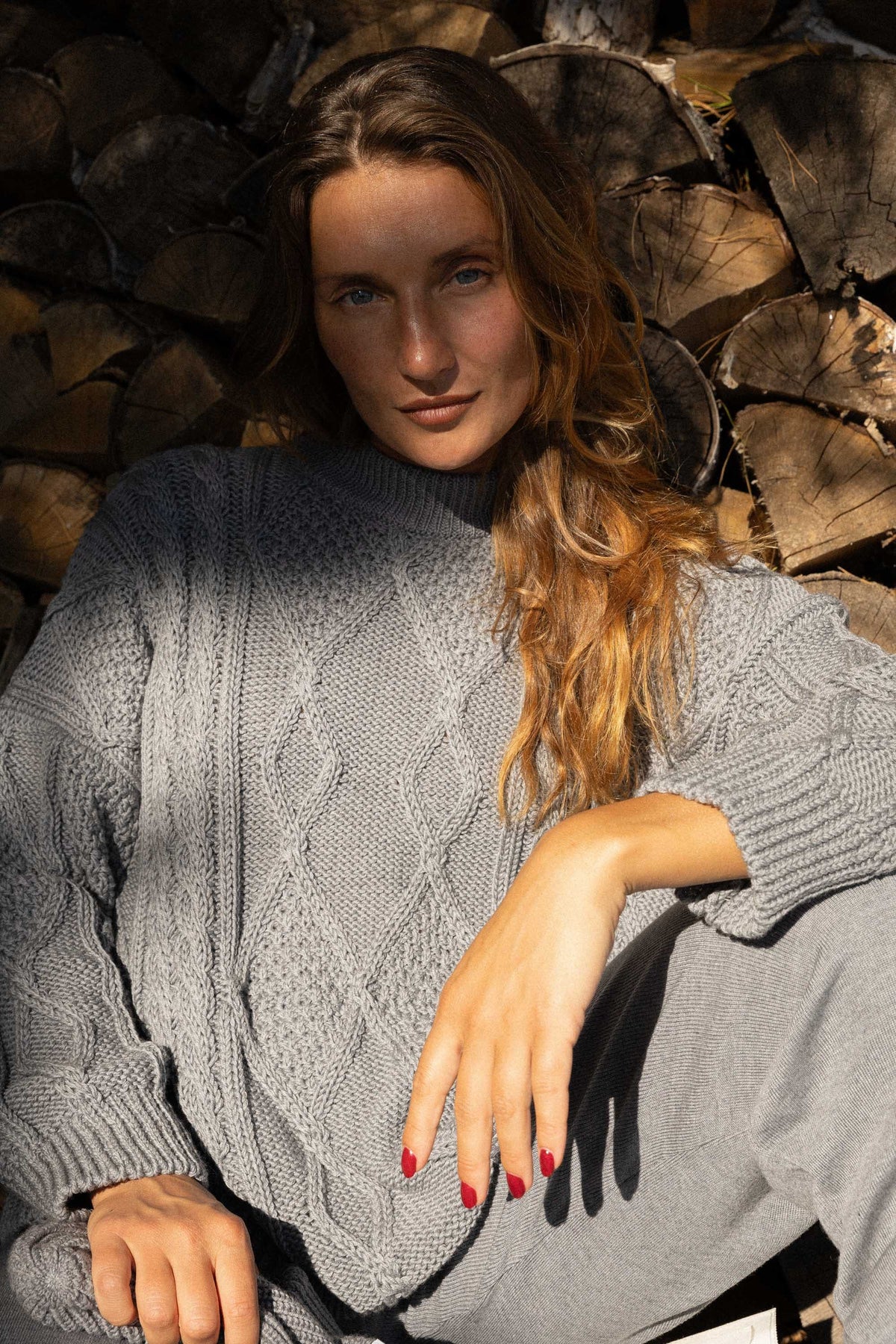 Nonna Cable-Knit 100% Merino Sweater