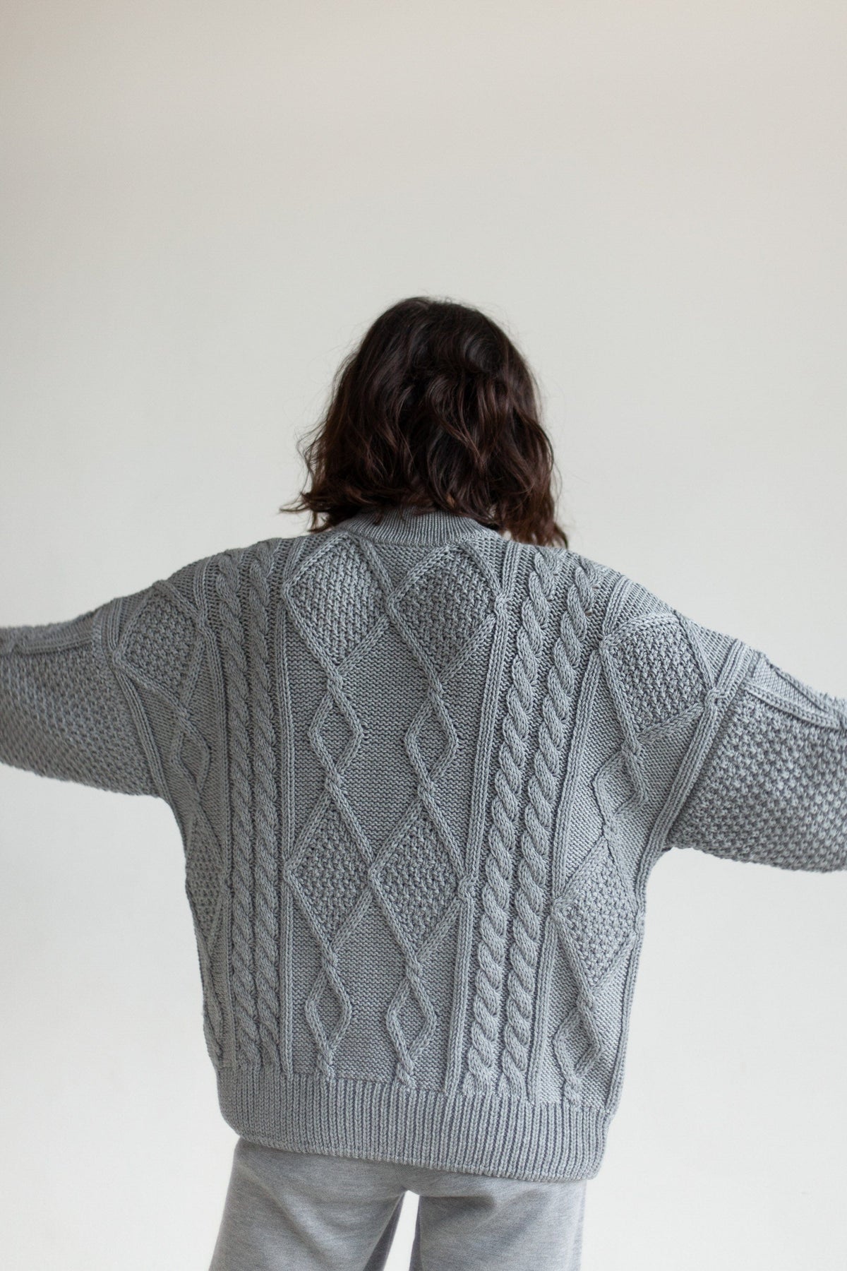 Nonna Cable-Knit 100% Merino Sweater