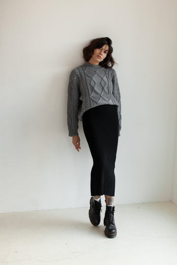 Nonna Cable-Knit 100% Merino Sweater