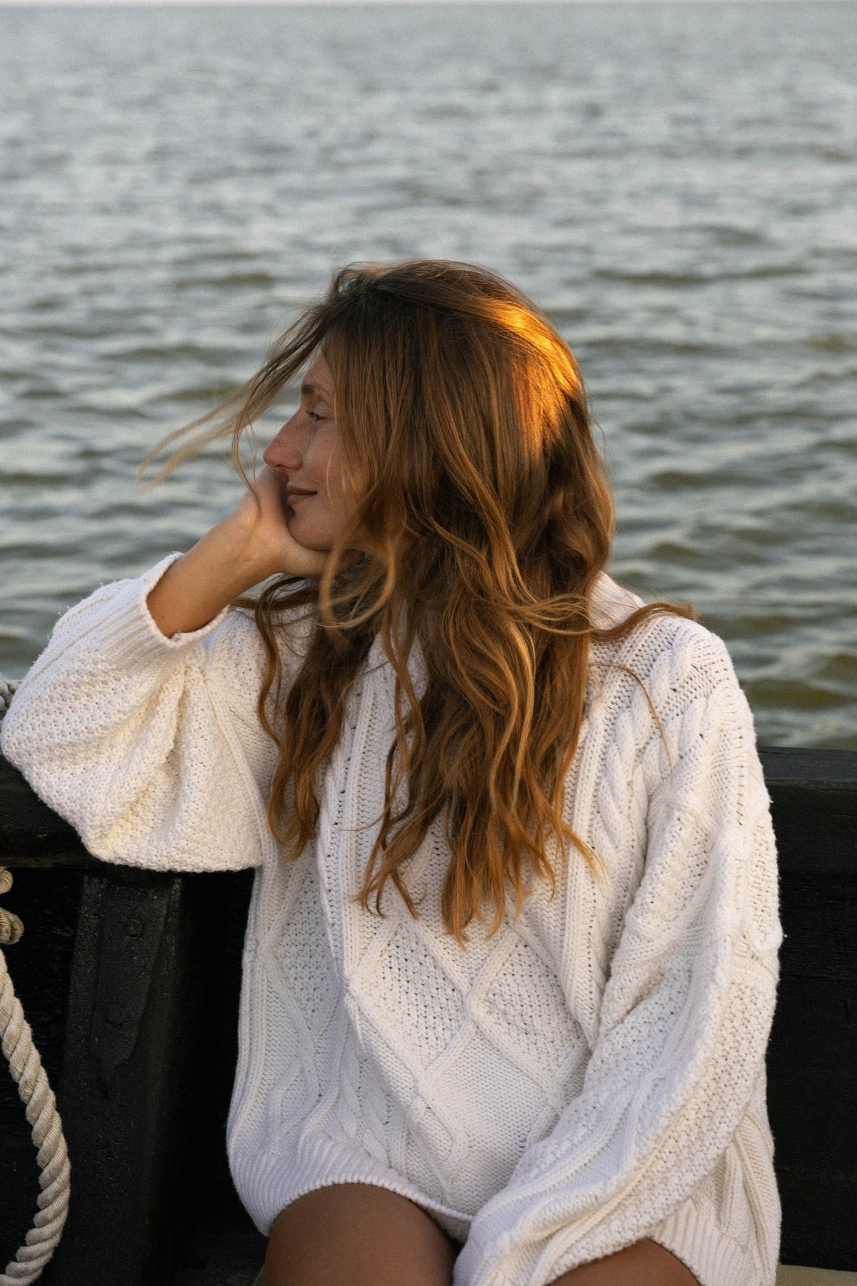 Nonna Cable-Knit 100% Merino Sweater