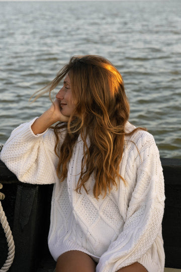 Nonna Cable-Knit 100% Merino Sweater