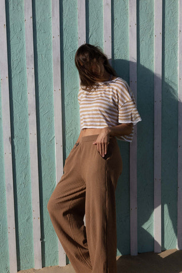 Energia 100% Linen Crop Top
