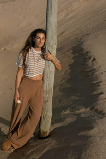 Energia 100% Linen Crop Top