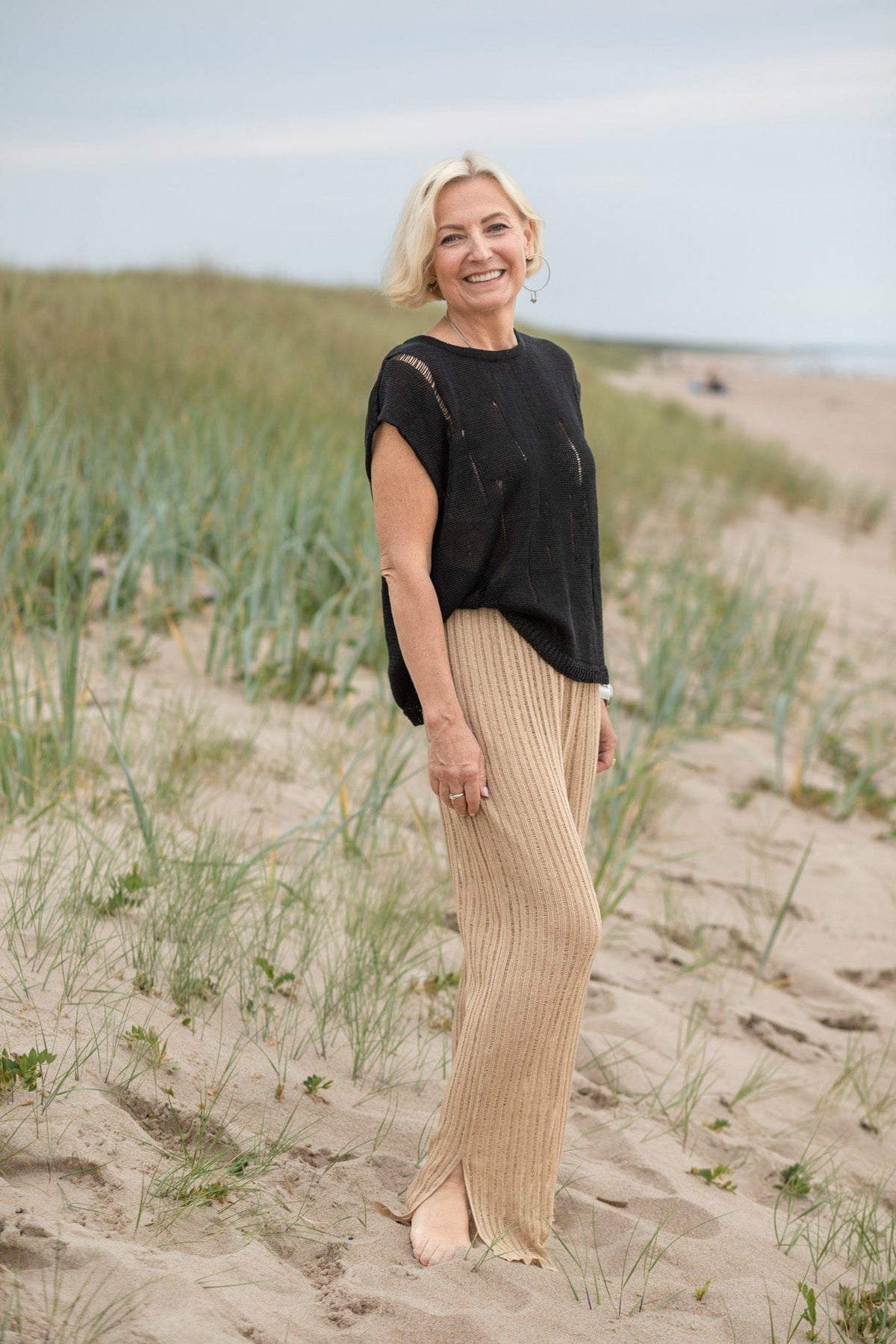 Terra Distressed Linen Top
