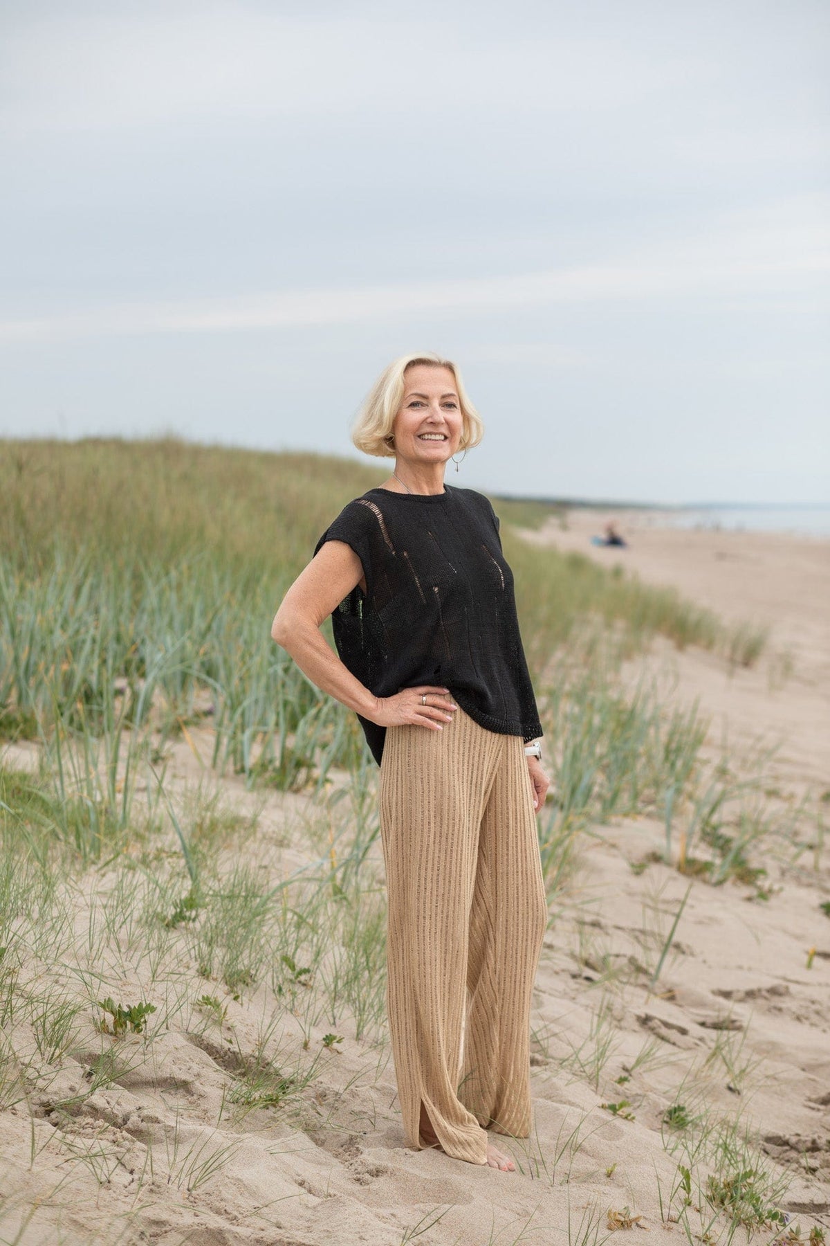 Terra Distressed Linen Top