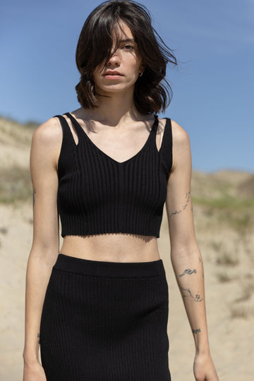 Donna Ribbed Crop Top