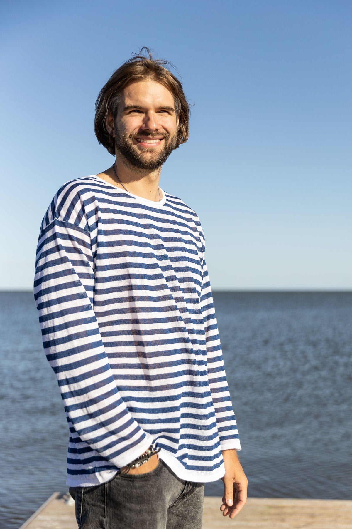 Tanto 100% Linen Long-Sleeve Top