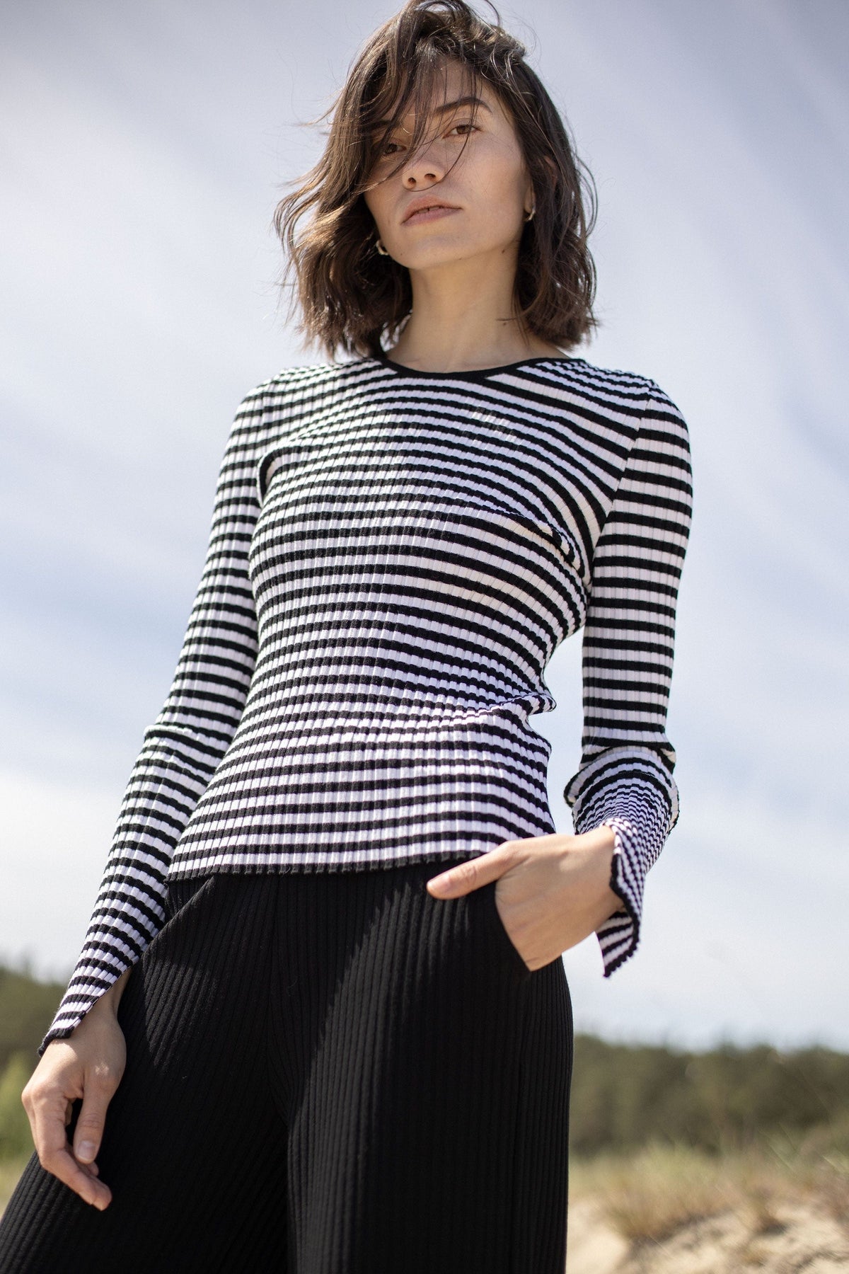 Brera Ribbed Long-Sleeve Top