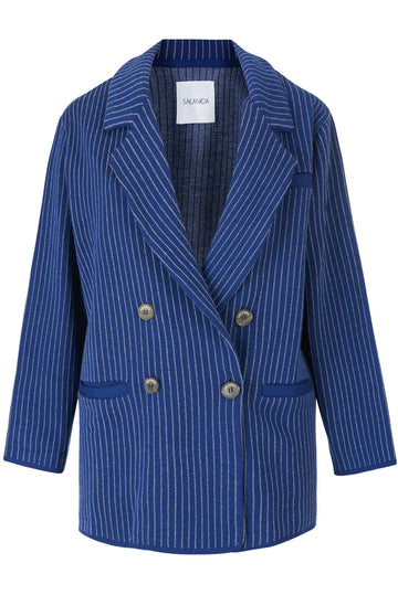 Forza Pinstripe Knitted 100% Merino Blazer