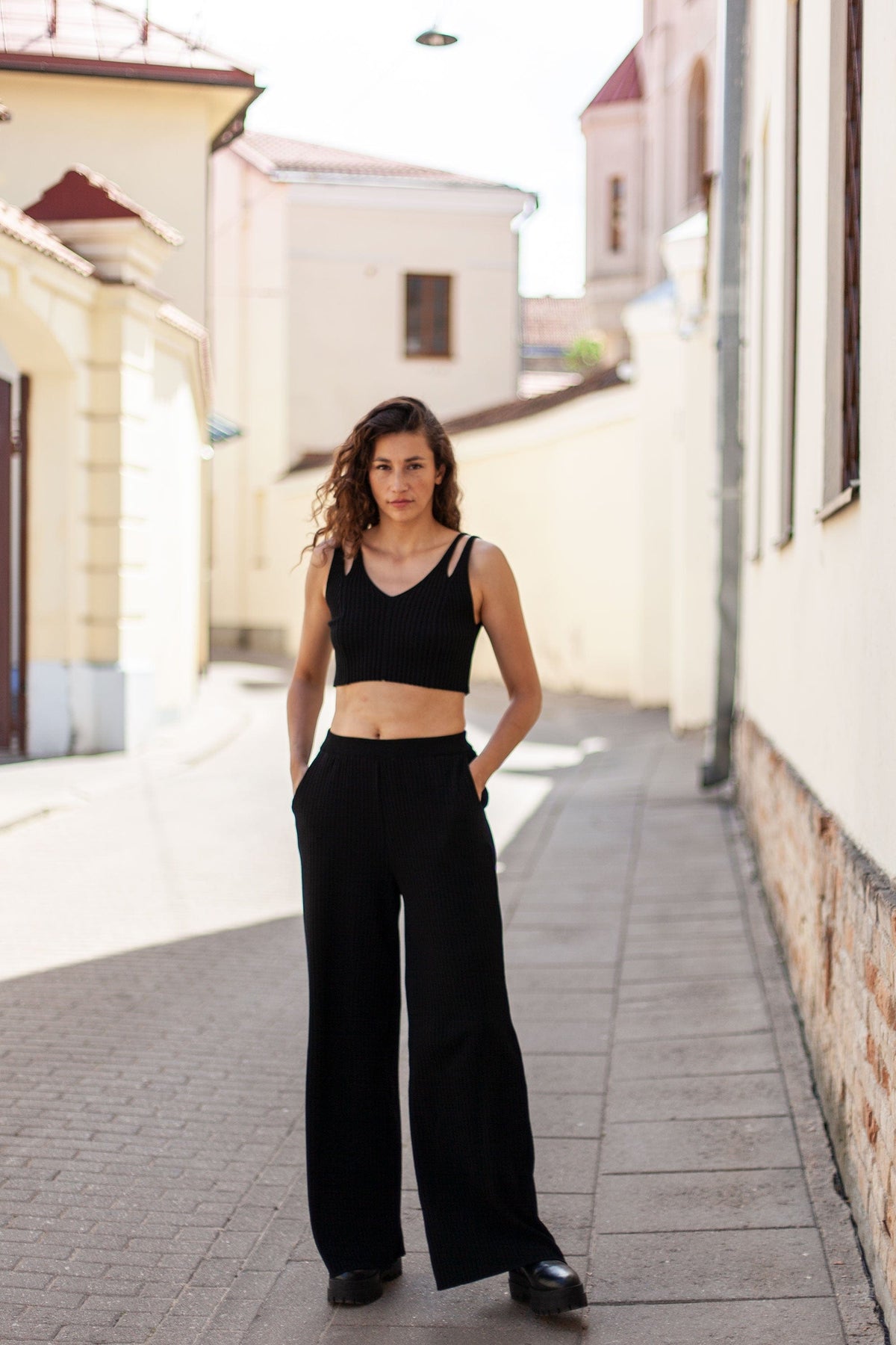 Donna Ribbed Crop Top