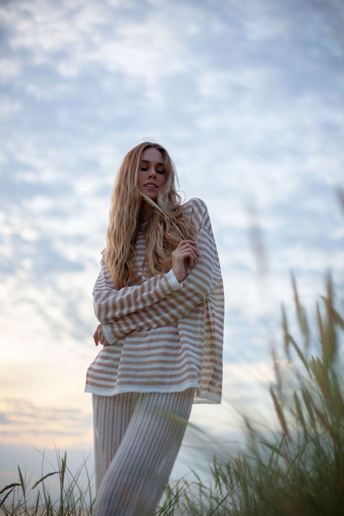 Tanto 100% Linen Long-Sleeve Top