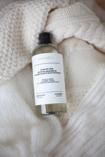 Wool & linen laundry liquid with probiotics and silk extract
