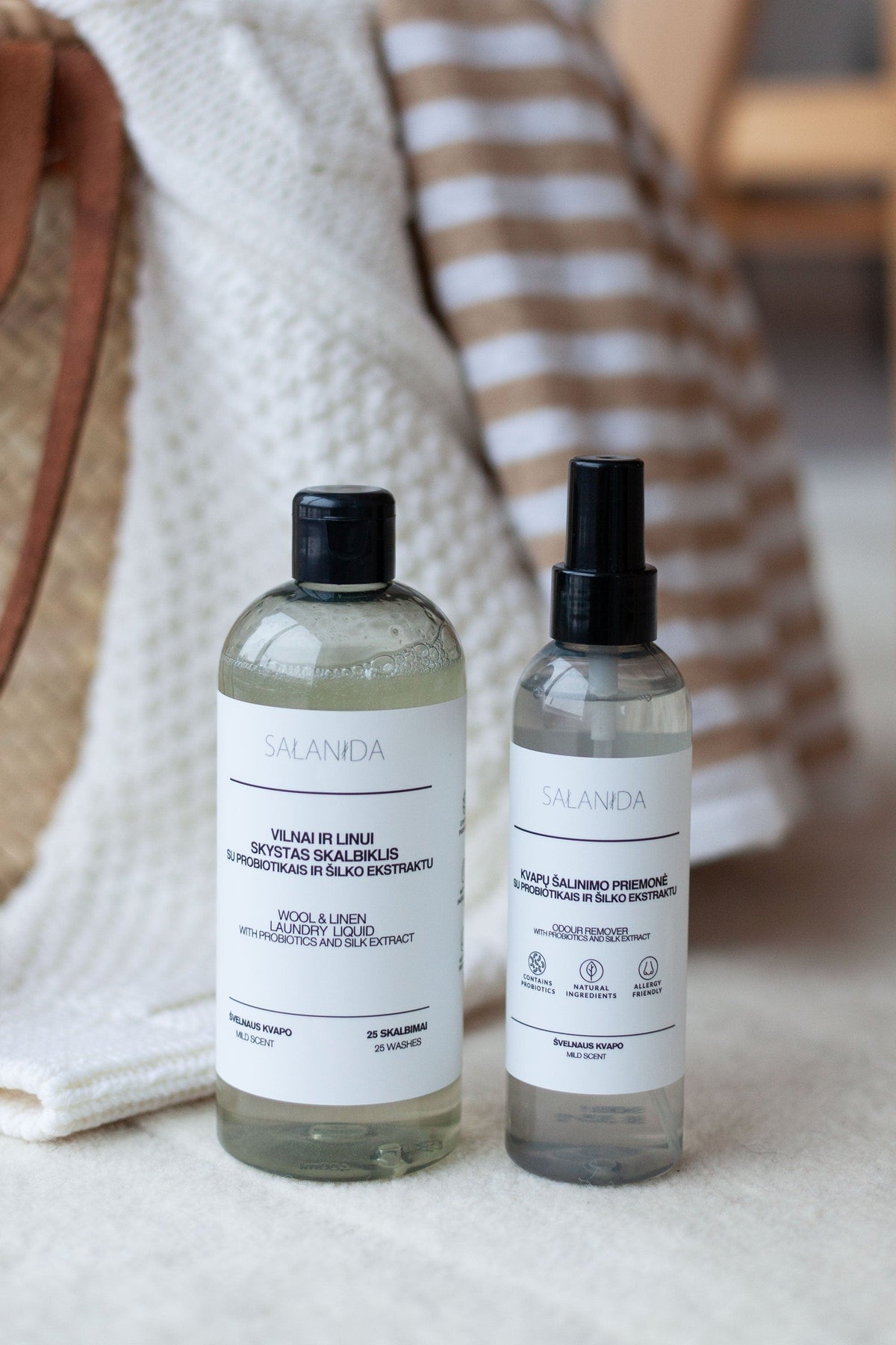 Wool & linen laundry liquid with probiotics and silk extract