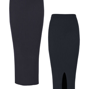 Madonna Ribbed-Knit Midi Skirt