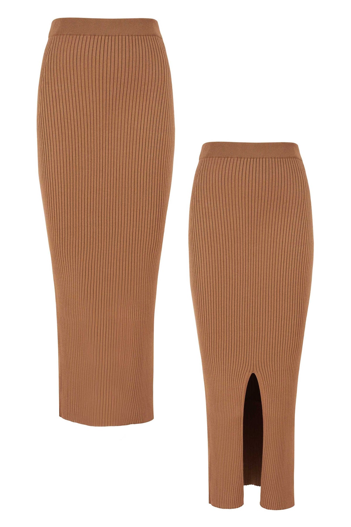 Madonna Ribbed-Knit Midi Skirt