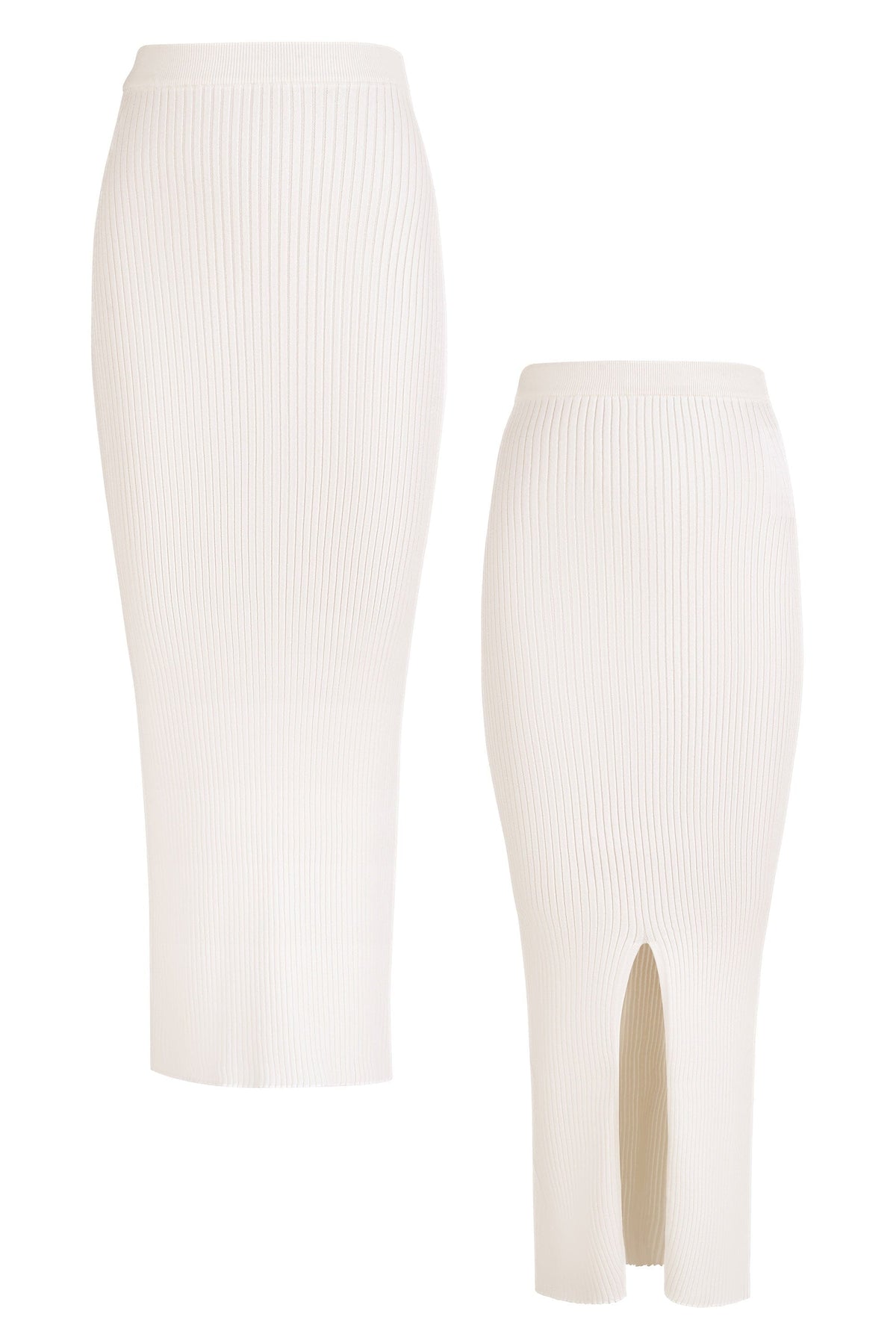 Madonna Ribbed-Knit Midi Skirt