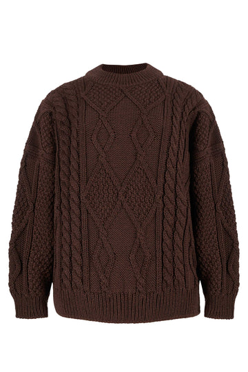 Nonna Cable-Knit 100% Merino Sweater
