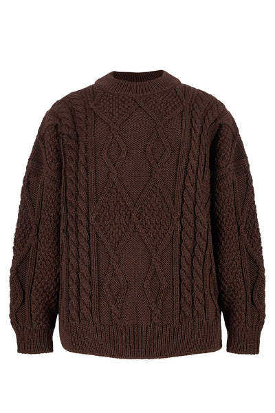 Nonna Cable-Knit 100% Merino Sweater