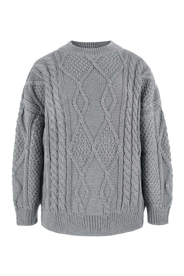 Nonna Cable-Knit 100% Merino Sweater