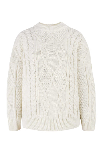 Nonna Cable-Knit 100% Merino Sweater