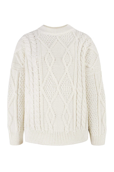 Nonna Cable-Knit 100% Merino Sweater