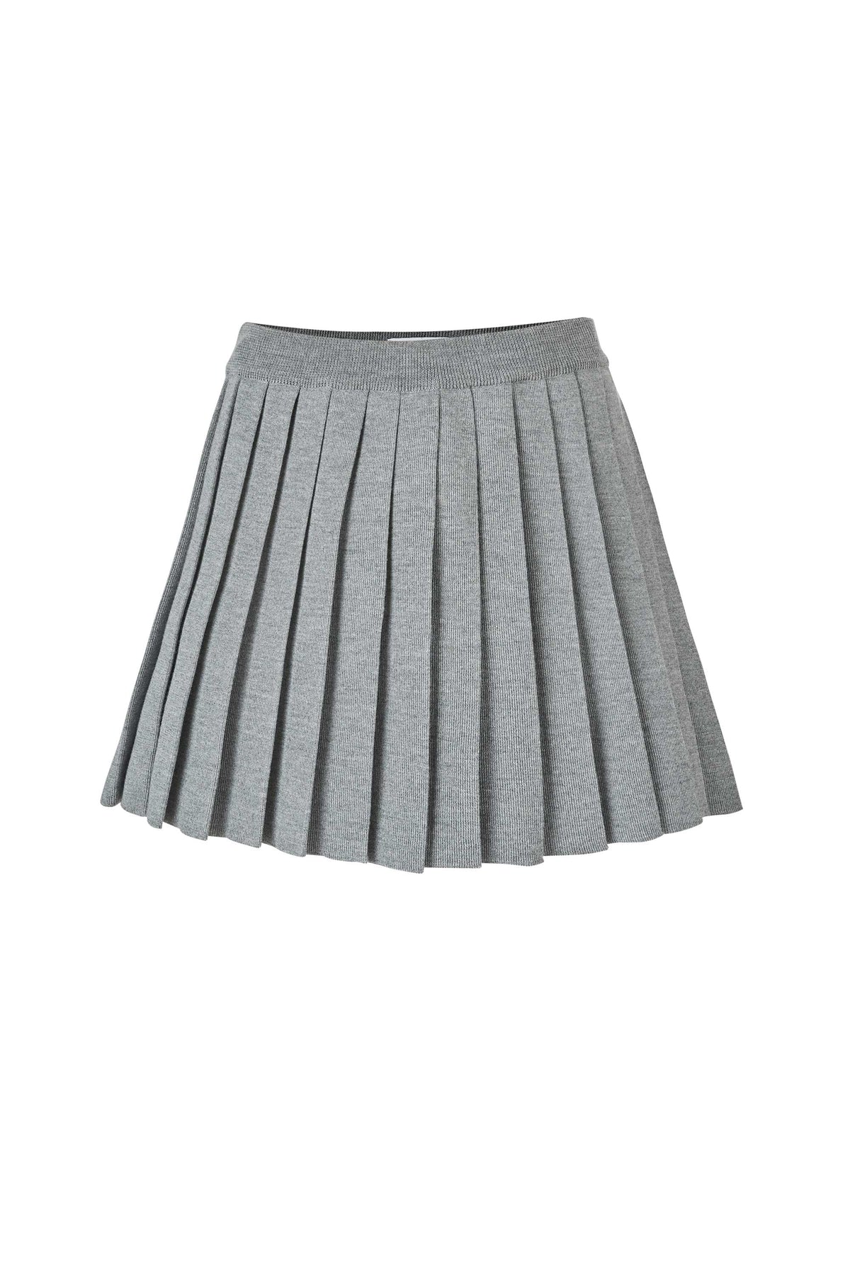 Piccolo Pleated 100% Merino Mini Skirt