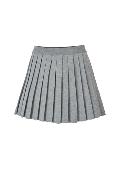 Piccolo Pleated 100% Merino Mini Skirt