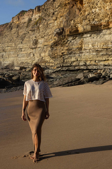 Madonna Ribbed-Knit Midi Skirt