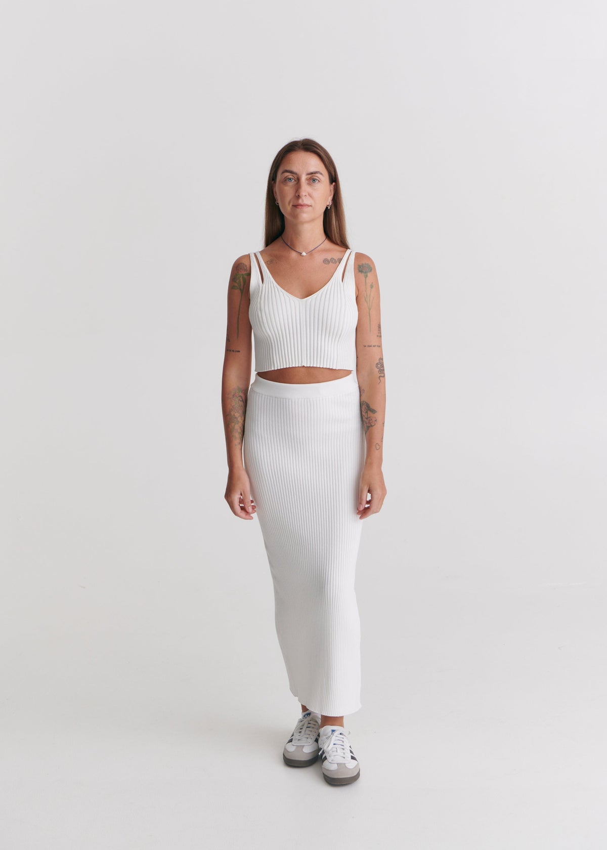 Madonna Ribbed-Knit Midi Skirt