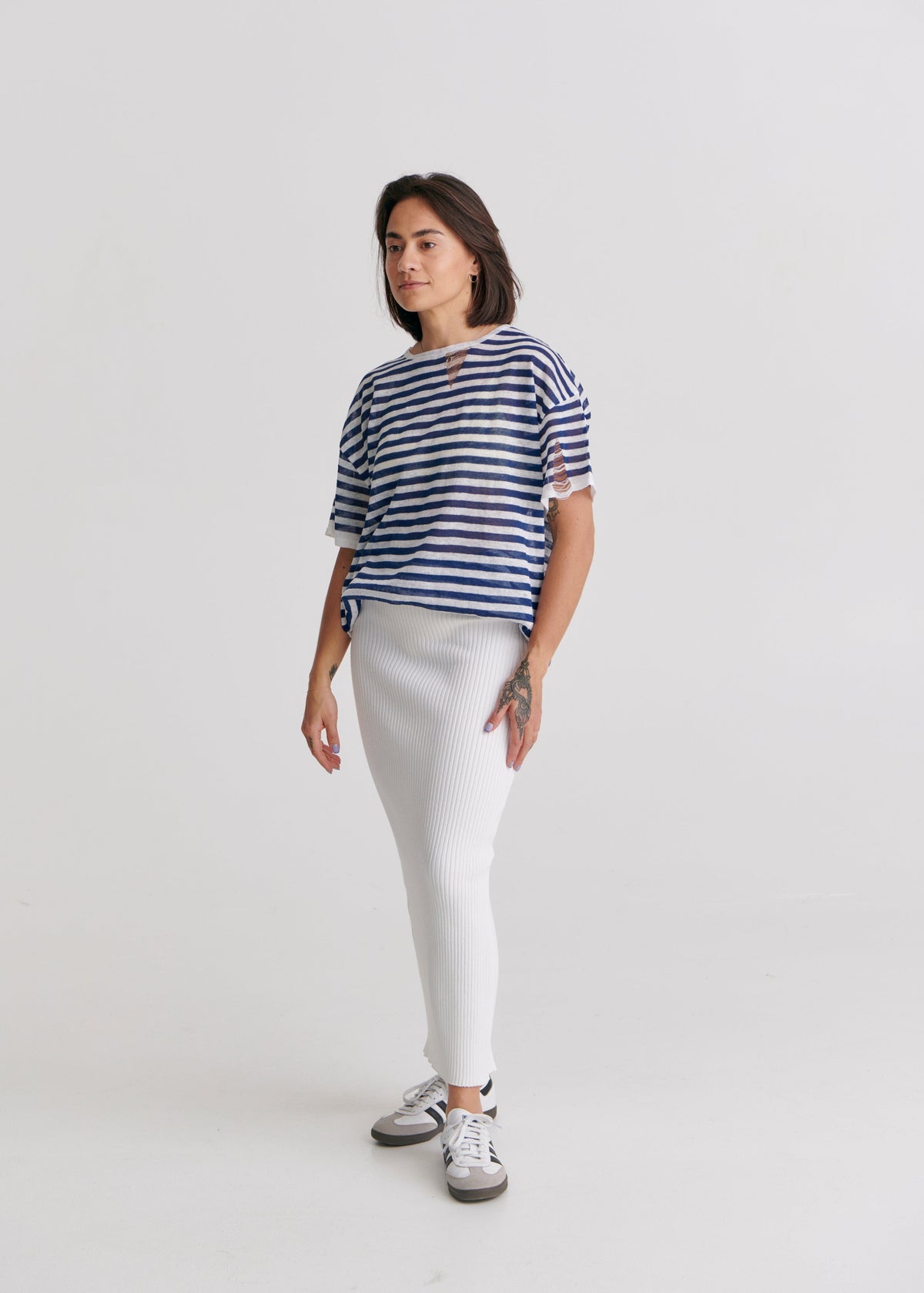 Madonna Ribbed-Knit Midi Skirt