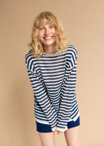 Tanto 100% Linen Long-Sleeve Top