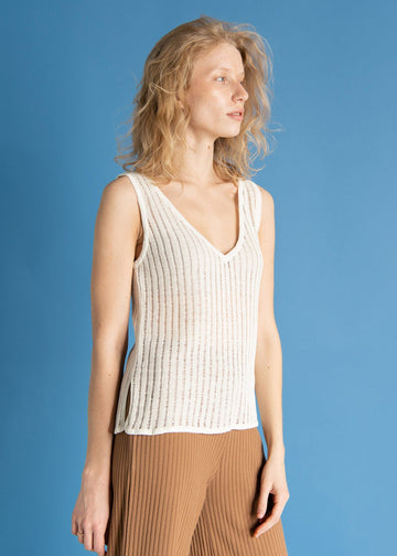 Caldo 100% Linen Tank Top