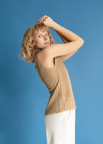 Caldo 100% Linen Tank Top