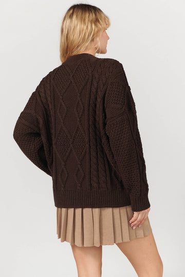 Nonna Cable-Knit 100% Merino Sweater