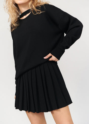 Piccolo Pleated 100% Merino Mini Skirt