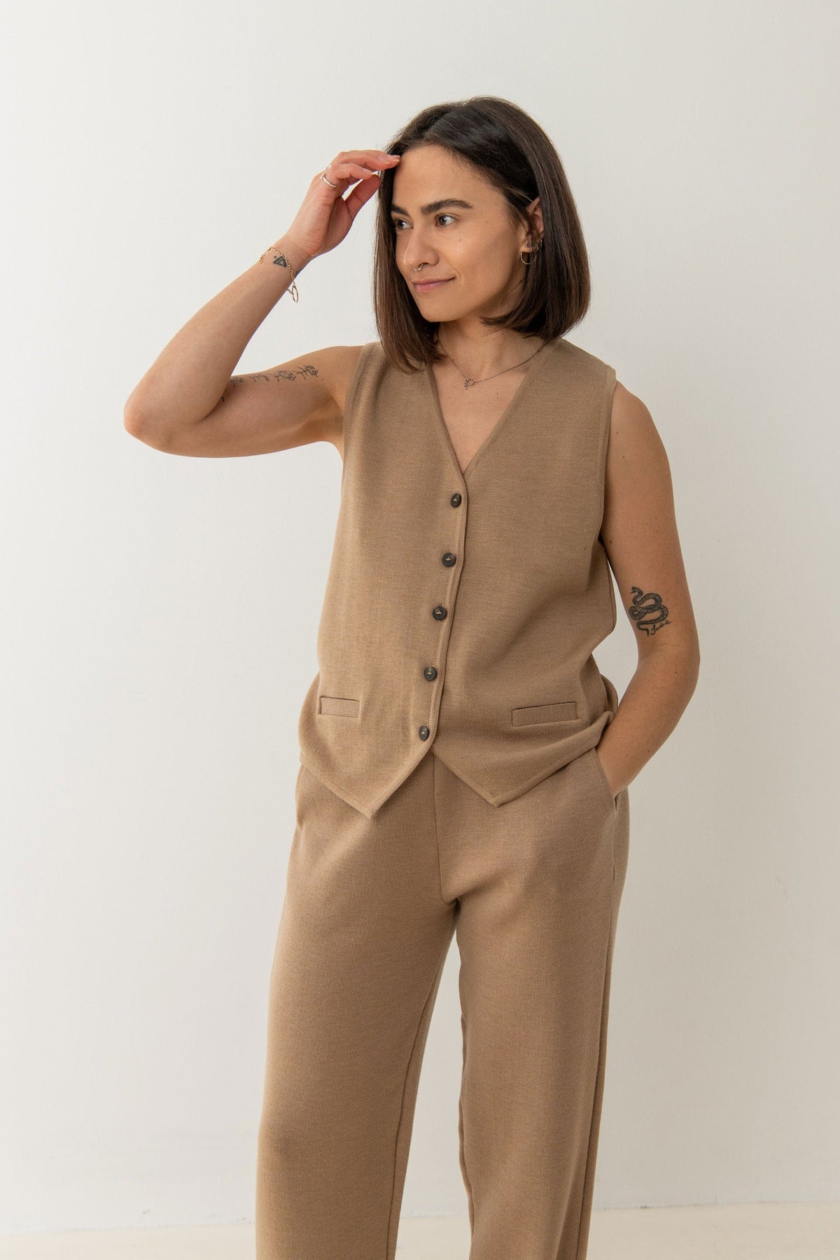 Galante Knitted 100% Merino Waistcoat
