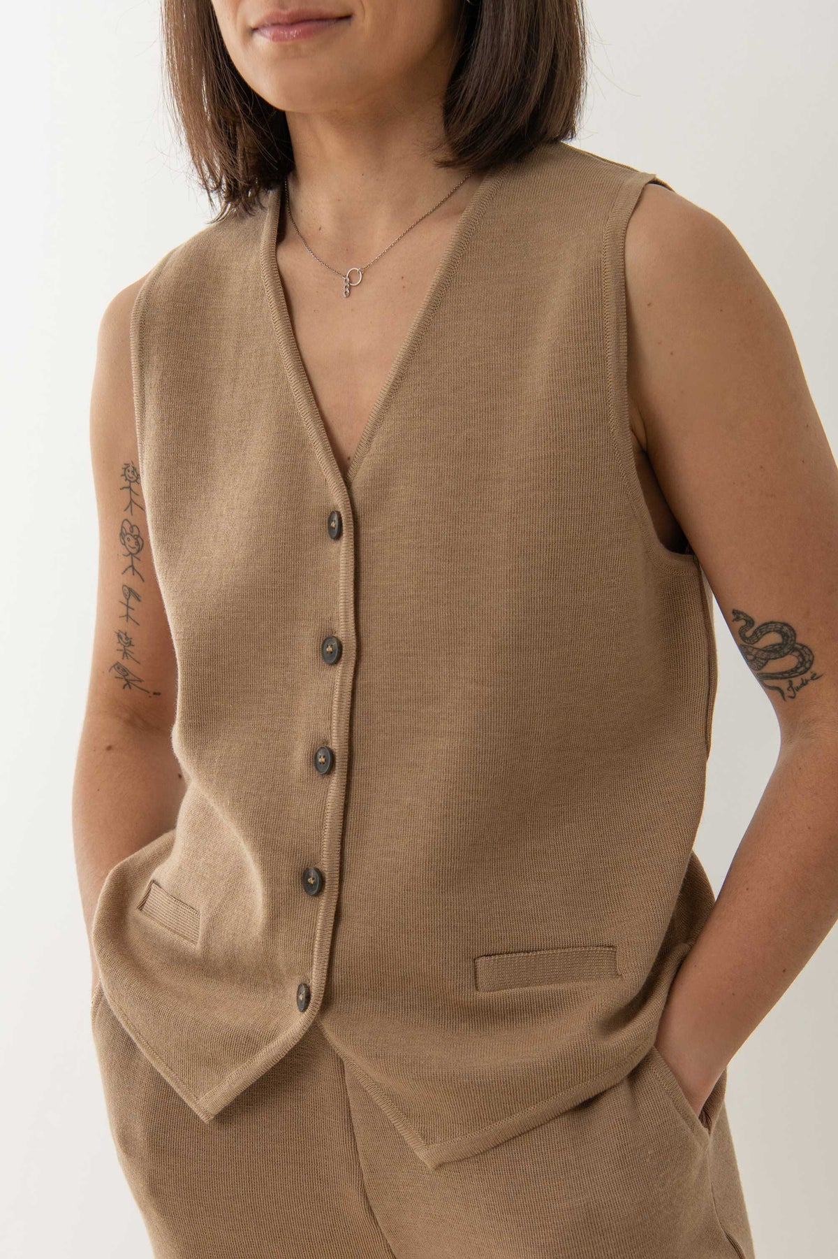 Galante Knitted 100% Merino Waistcoat